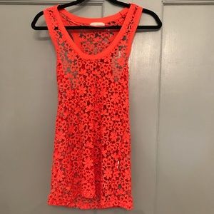 Zara Orange Crochet top.